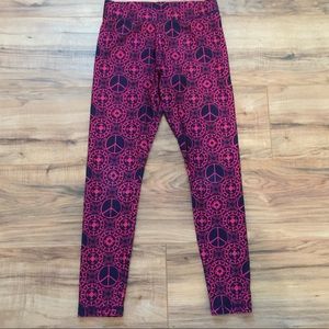 Justice leggings GIRLS size 10 pink and black